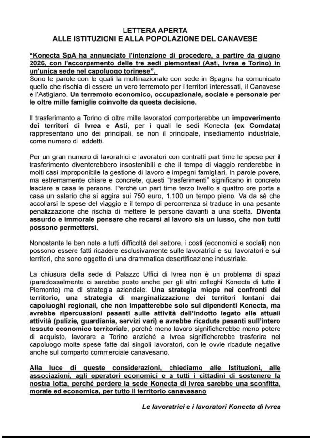 Lettera dipendenti